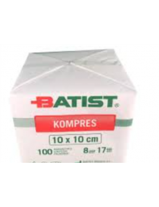 COMPRESSA DE GAZE NÃO ESTERILIZADA 10x10 ( EMB. 100 UNIDADES ) (IVA INCLUÍDO)